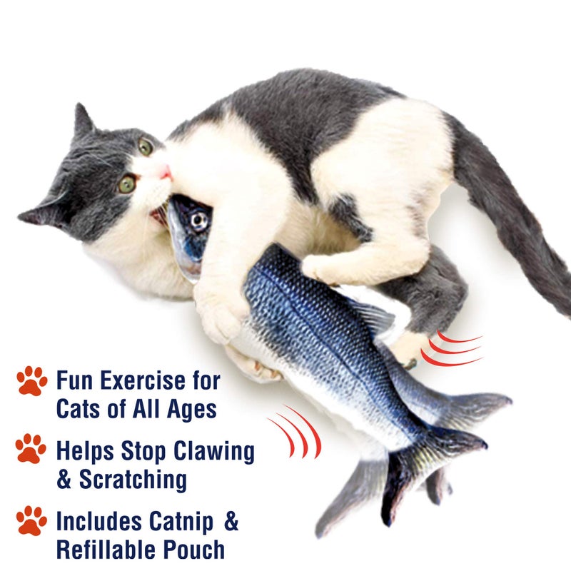 Ontel Flippity Fish Interactive Cat Toy with Catnip & Fishing Pole - Touch Activated, Rechargeable Pet Toy to Help Reduce Stress & Bad Behavior - As Seen on TV - Image 5